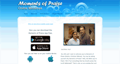 Desktop Screenshot of momentsofpraise.com
